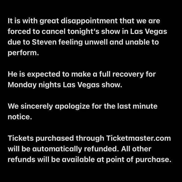 Aerosmith annule son concert à Vegas